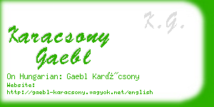 karacsony gaebl business card